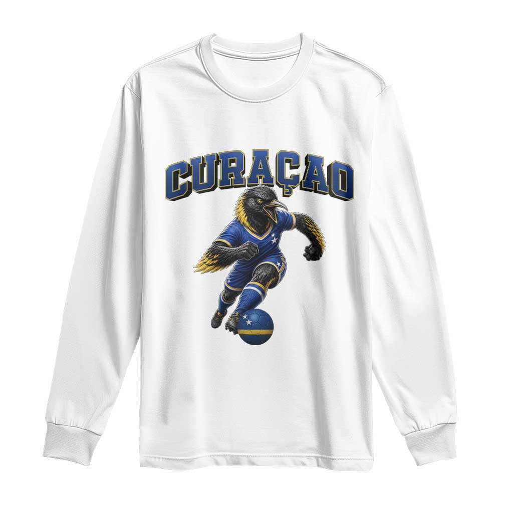 Funny Curacao Bird Soccer Lover Long Sleeve Shirt Caribbean Island Gift