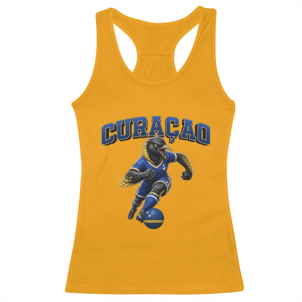 Funny Curacao Bird Soccer Lover Racerback Tank Top Caribbean Island Gift