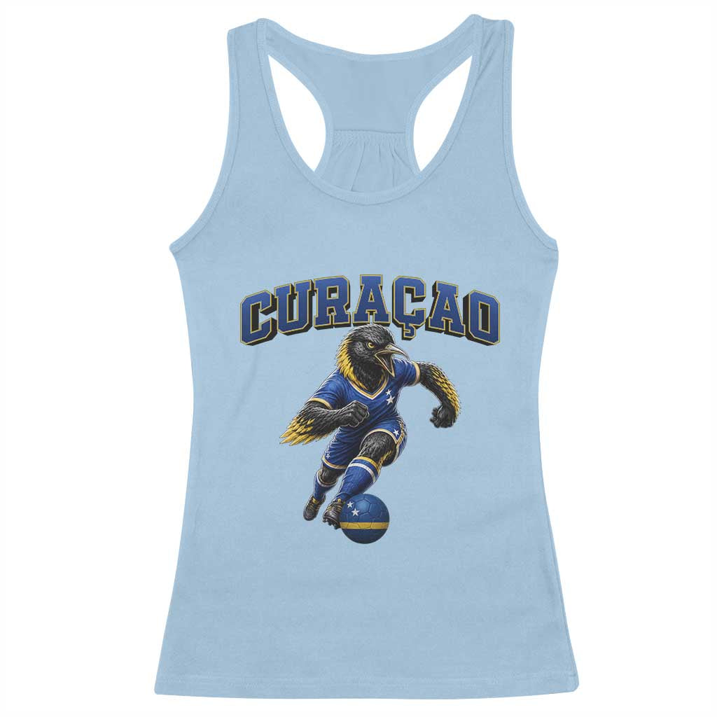Funny Curacao Bird Soccer Lover Racerback Tank Top Caribbean Island Gift