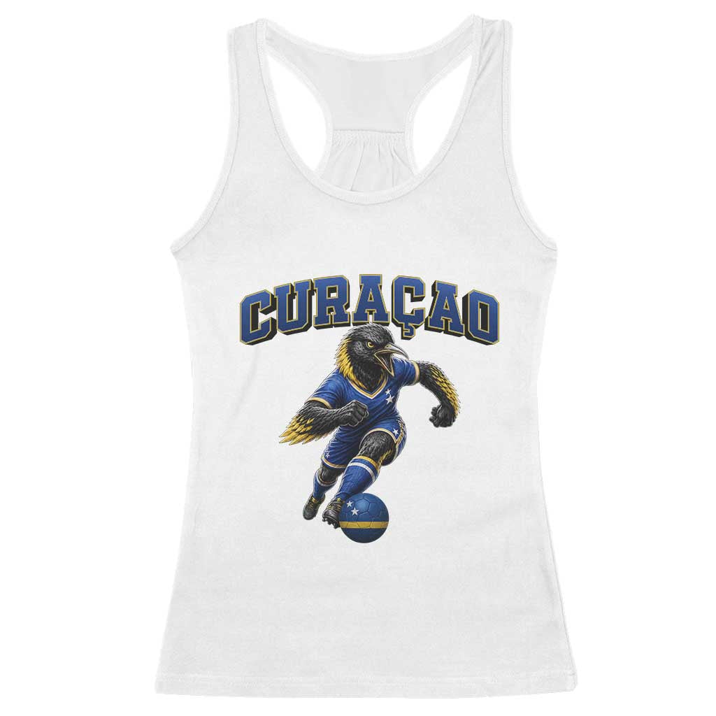 Funny Curacao Bird Soccer Lover Racerback Tank Top Caribbean Island Gift
