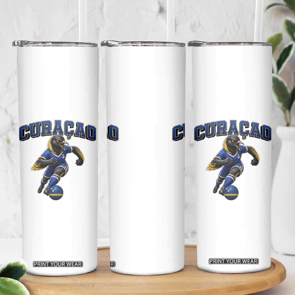 Funny Curacao Bird Soccer Lover Skinny Tumbler Caribbean Island Gift