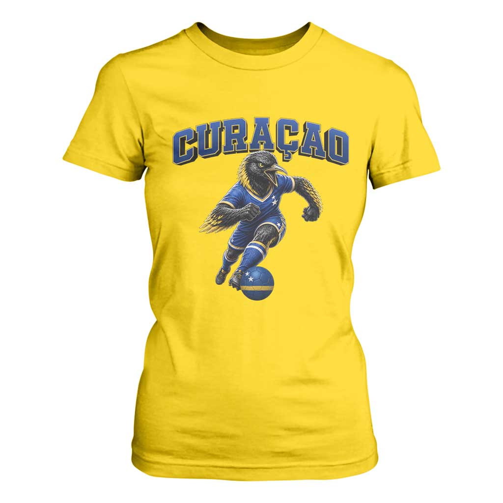 Funny Curacao Bird Soccer Lover T Shirt For Women Caribbean Island Gift