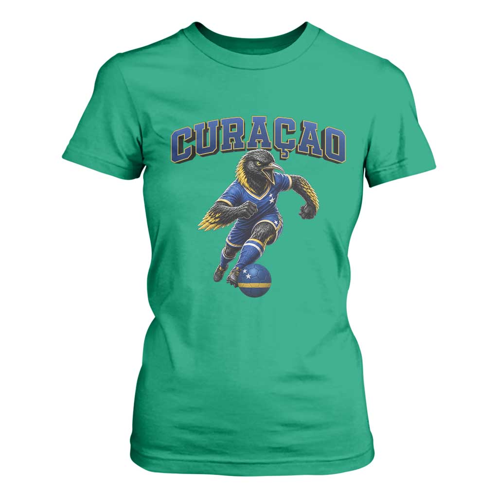 Funny Curacao Bird Soccer Lover T Shirt For Women Caribbean Island Gift