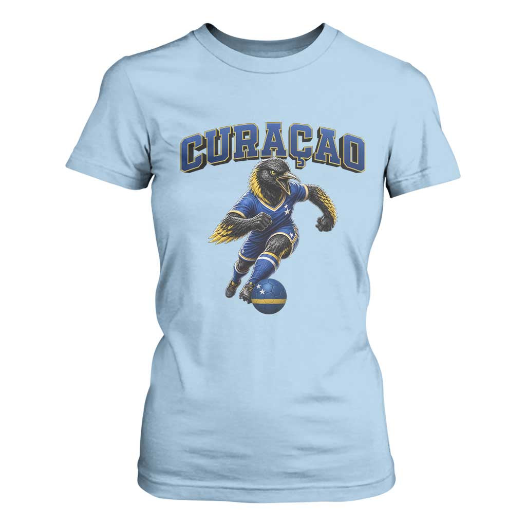 Funny Curacao Bird Soccer Lover T Shirt For Women Caribbean Island Gift