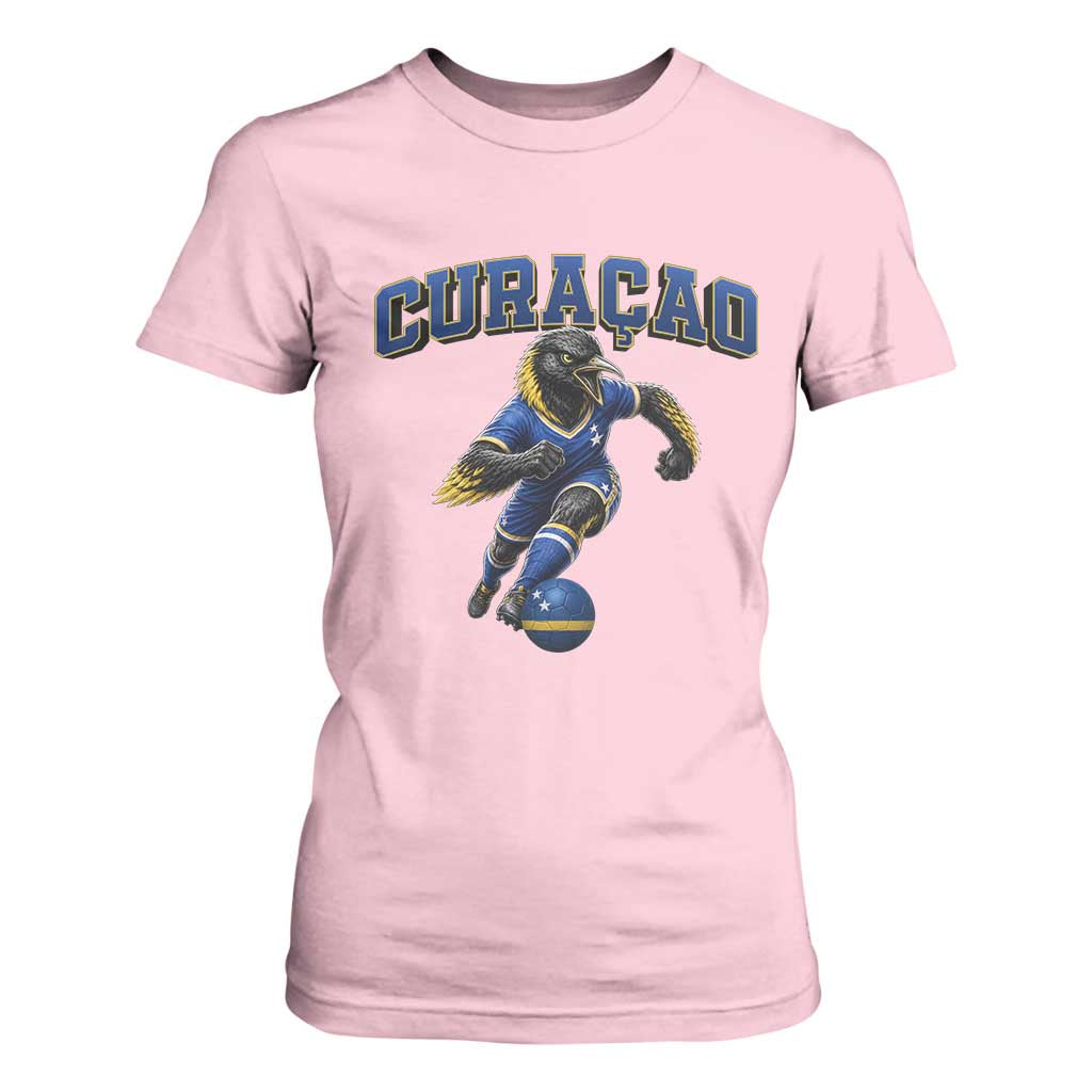 Funny Curacao Bird Soccer Lover T Shirt For Women Caribbean Island Gift