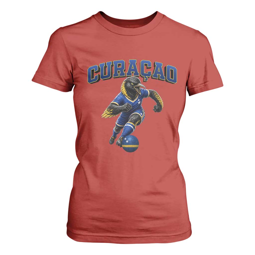 Funny Curacao Bird Soccer Lover T Shirt For Women Caribbean Island Gift