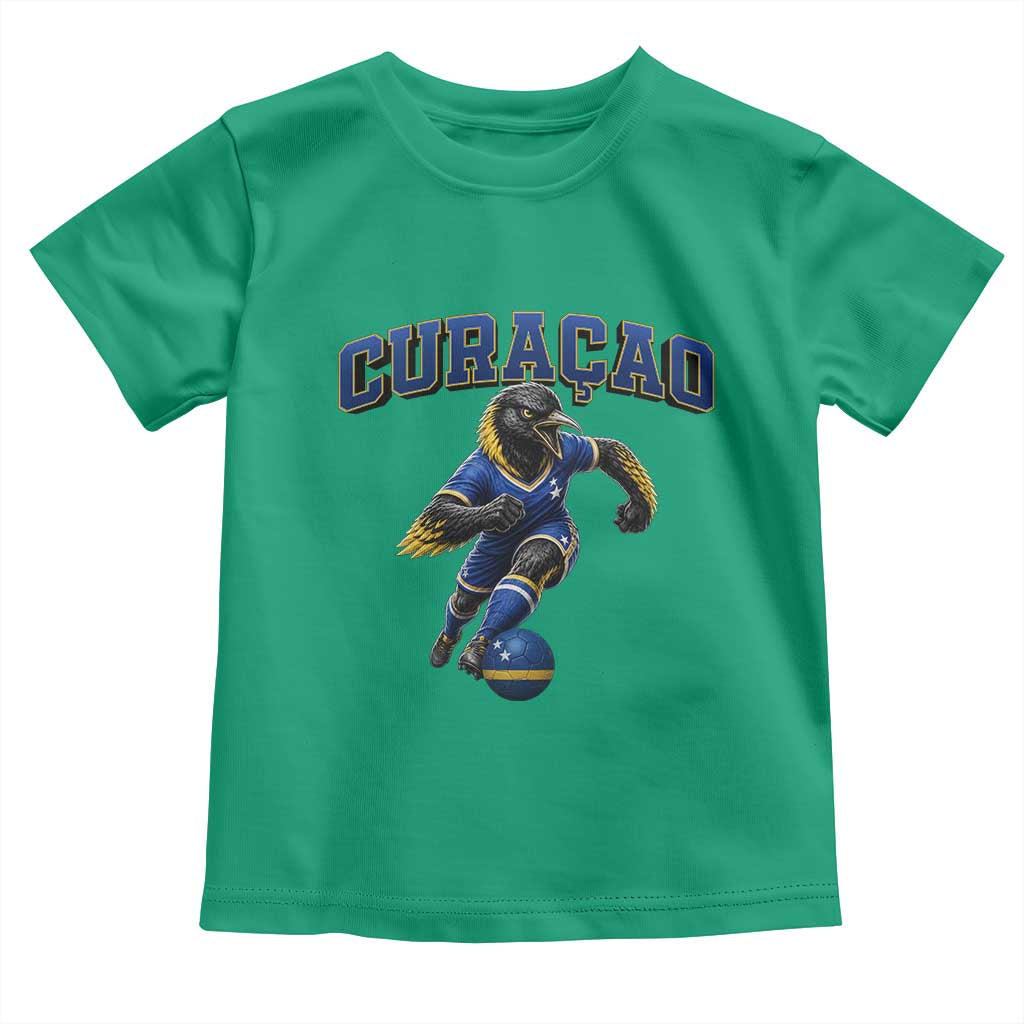 Funny Curacao Bird Soccer Lover Toddler T Shirt Caribbean Island Gift