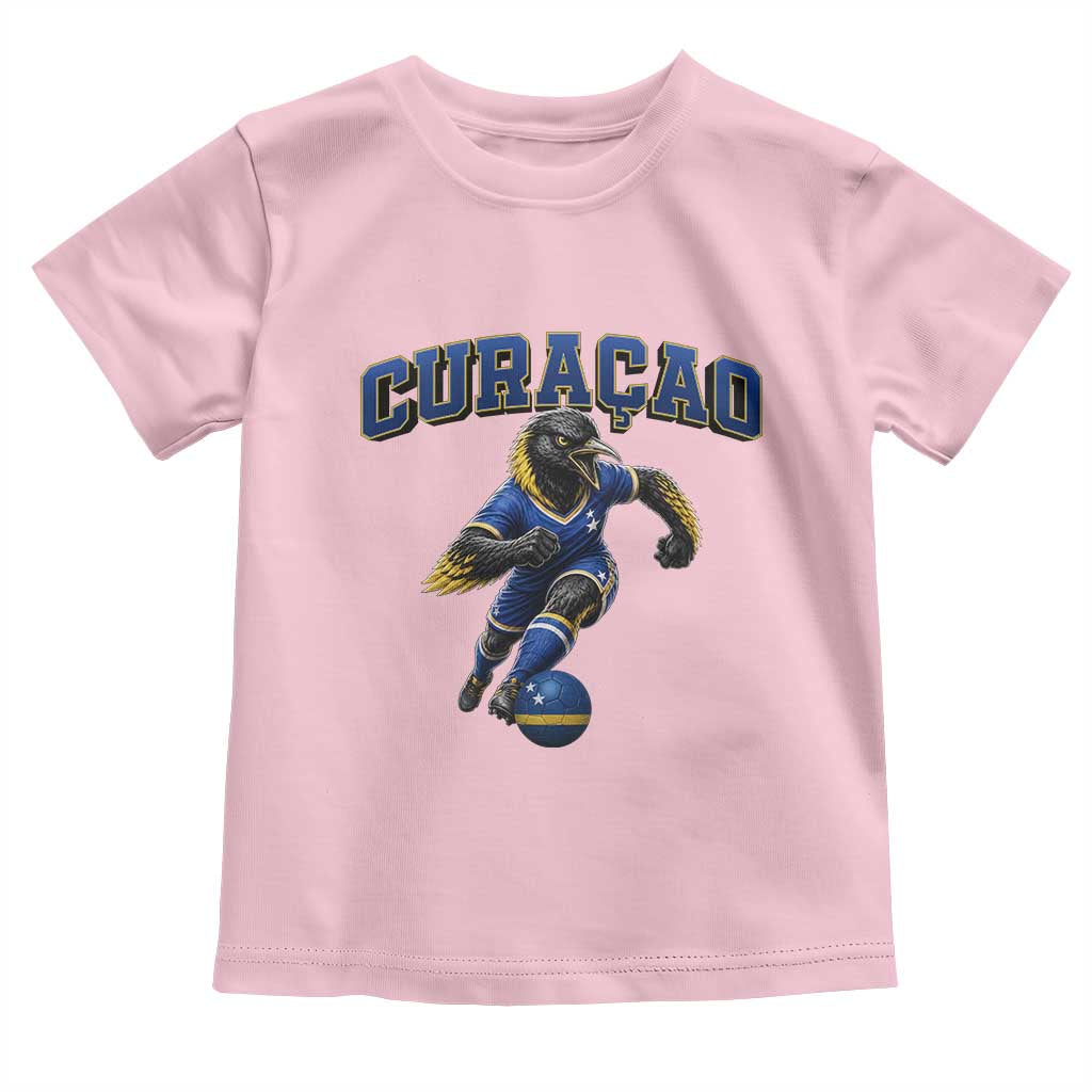 Funny Curacao Bird Soccer Lover Toddler T Shirt Caribbean Island Gift