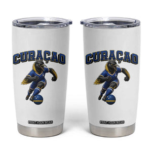 Funny Curacao Bird Soccer Lover Tumbler Cup Caribbean Island Gift