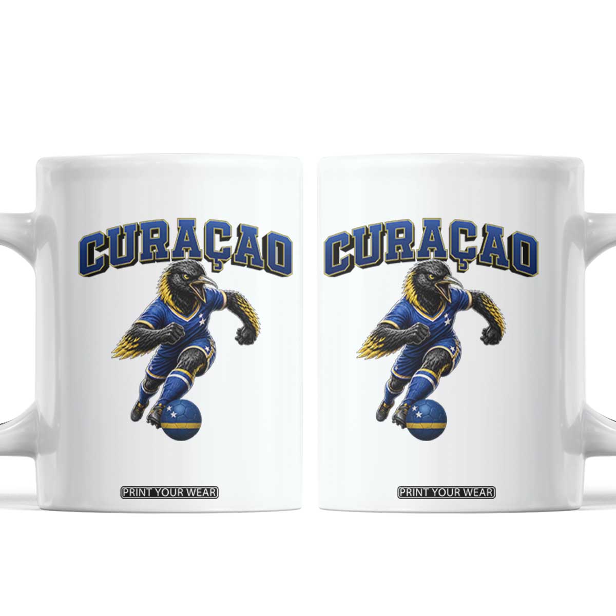 Funny Curacao Bird Soccer Lover Coffee Mug Caribbean Island Gift