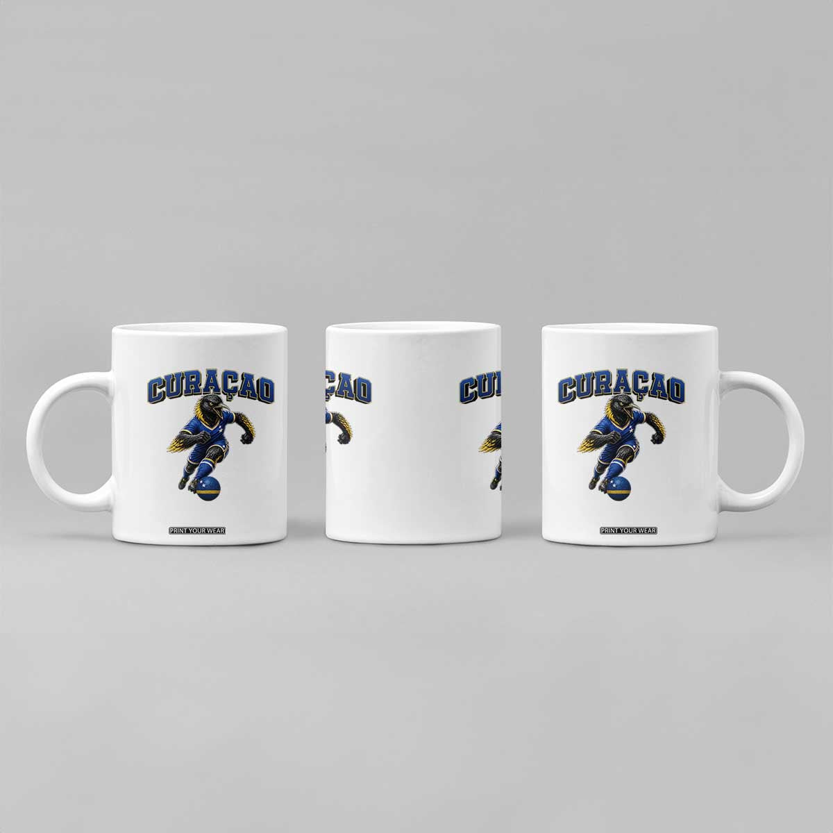 Funny Curacao Bird Soccer Lover Coffee Mug Caribbean Island Gift