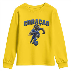 Funny Curacao Bird Soccer Lover Youth Sweatshirt Caribbean Island Gift