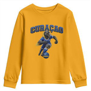 Funny Curacao Bird Soccer Lover Youth Sweatshirt Caribbean Island Gift
