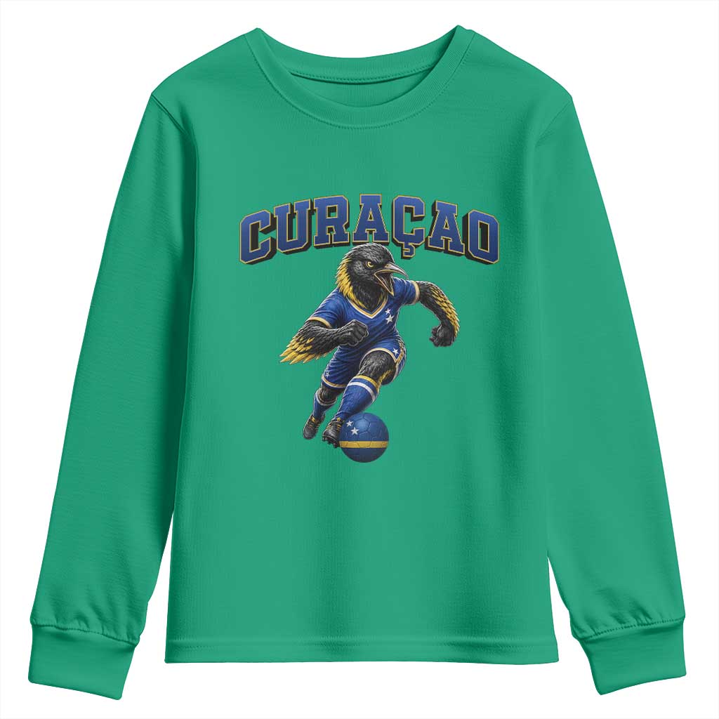 Funny Curacao Bird Soccer Lover Youth Sweatshirt Caribbean Island Gift