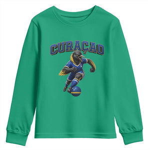 Funny Curacao Bird Soccer Lover Youth Sweatshirt Caribbean Island Gift