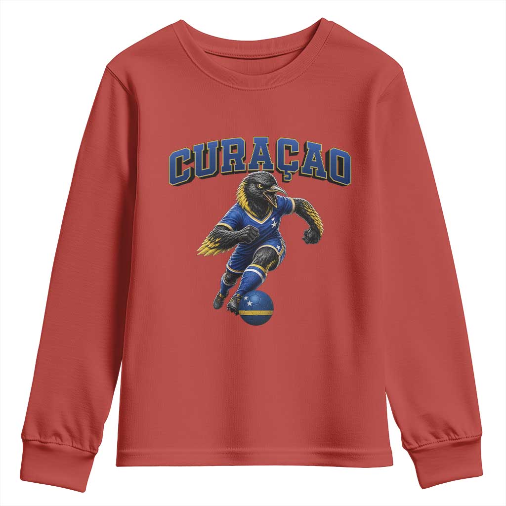 Funny Curacao Bird Soccer Lover Youth Sweatshirt Caribbean Island Gift