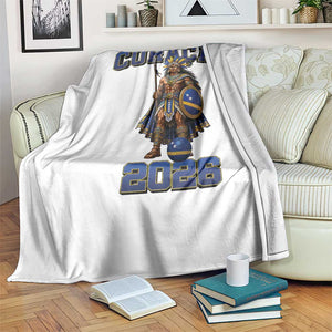 Curacao Warrior Football Fan Throw Blanket Proud Island Game Day Gift