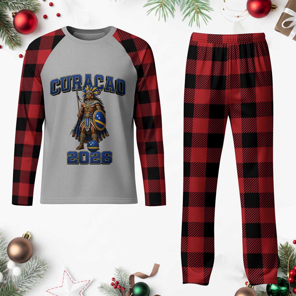 Curacao Warrior Football Fan Plaid Pajama Set Proud Island Game Day Gift TS12 Buffalo Plaid Print Your Wear