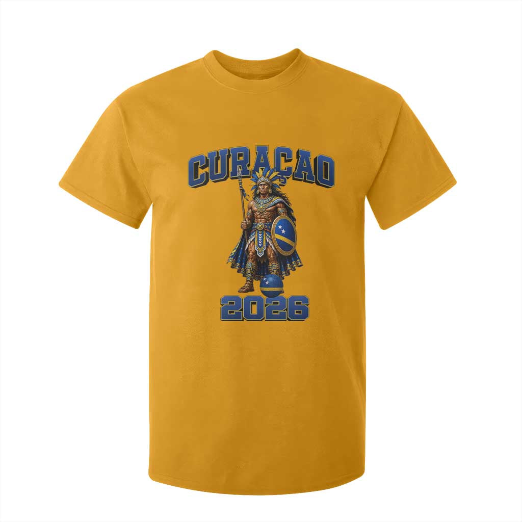 Curacao Warrior Football Fan T Shirt For Kid Proud Island Game Day Gift