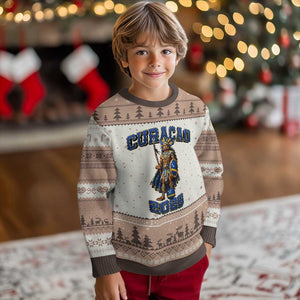 Curacao Warrior Football Fan Ugly Christmas Sweater Proud Island Game Day Gift