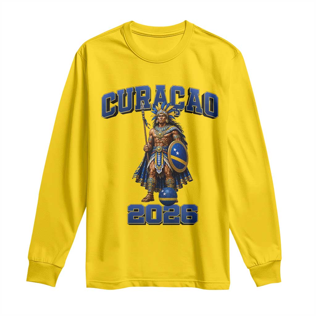 Curacao Warrior Football Fan Long Sleeve Shirt Proud Island Game Day Gift
