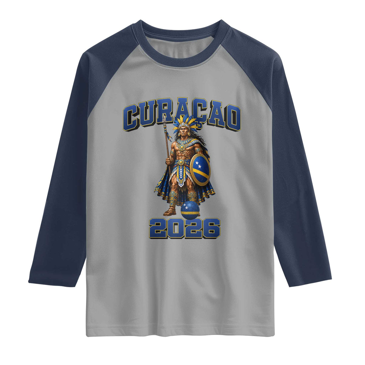 Curacao Warrior Football Fan Raglan Shirt Proud Island Game Day Gift