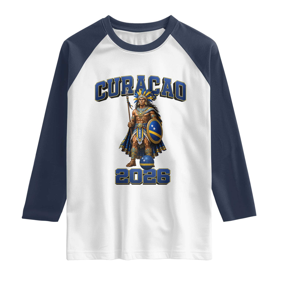Curacao Warrior Football Fan Raglan Shirt Proud Island Game Day Gift