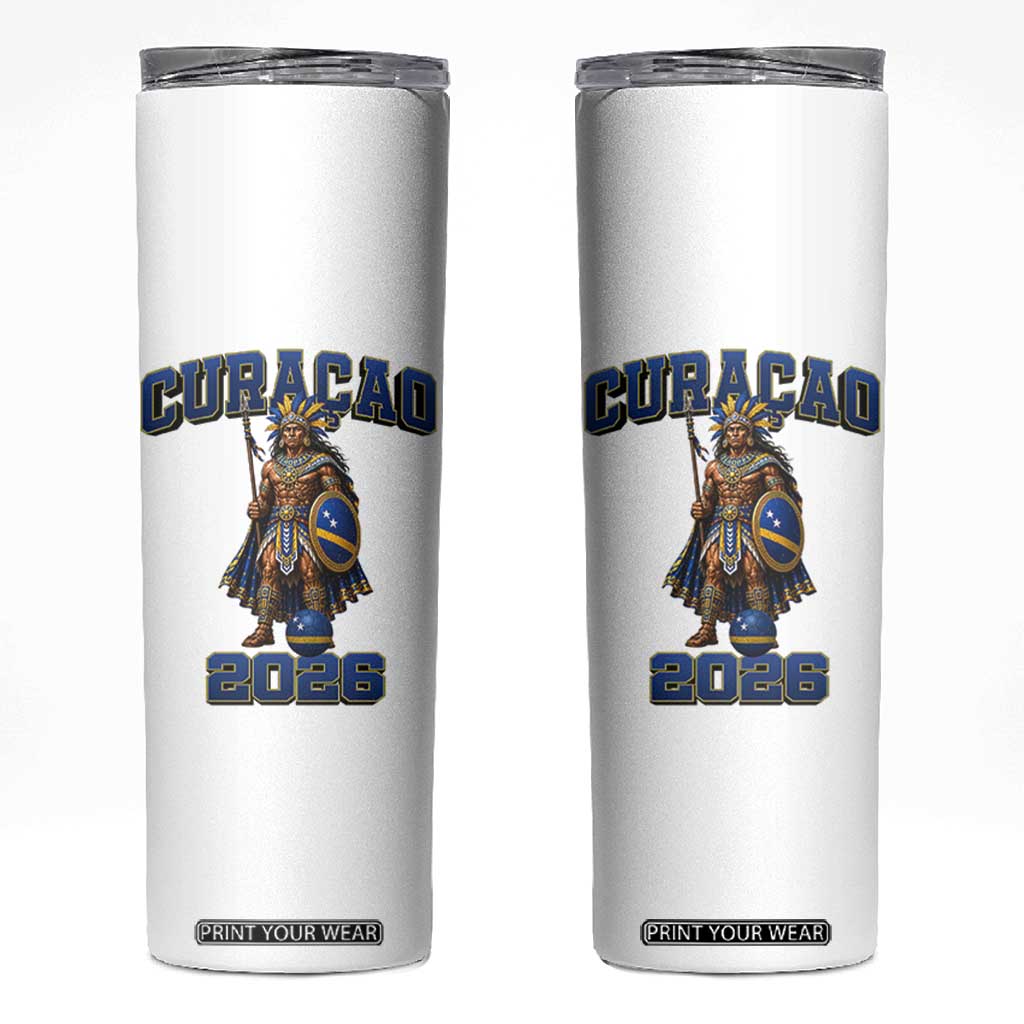 Curacao Warrior Football Fan Skinny Tumbler Proud Island Game Day Gift