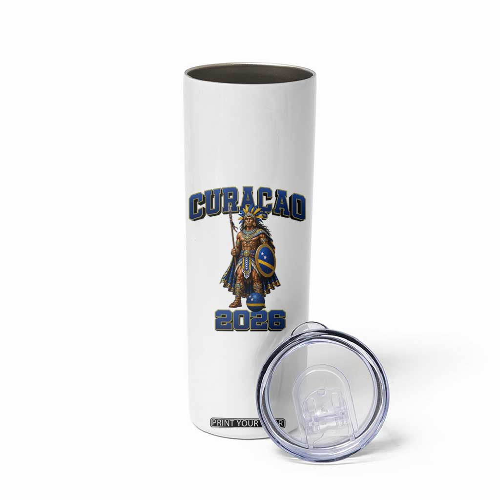 Curacao Warrior Football Fan Skinny Tumbler Proud Island Game Day Gift