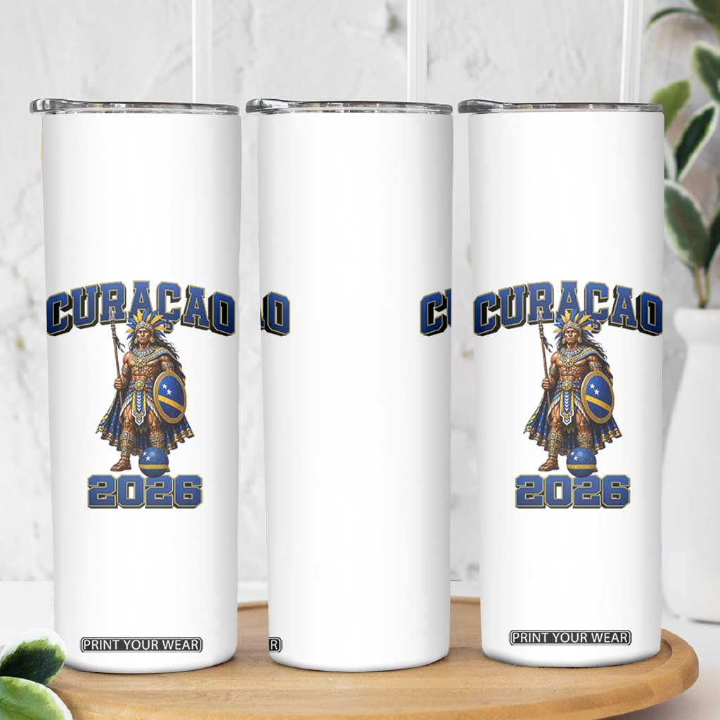 Curacao Warrior Football Fan Skinny Tumbler Proud Island Game Day Gift