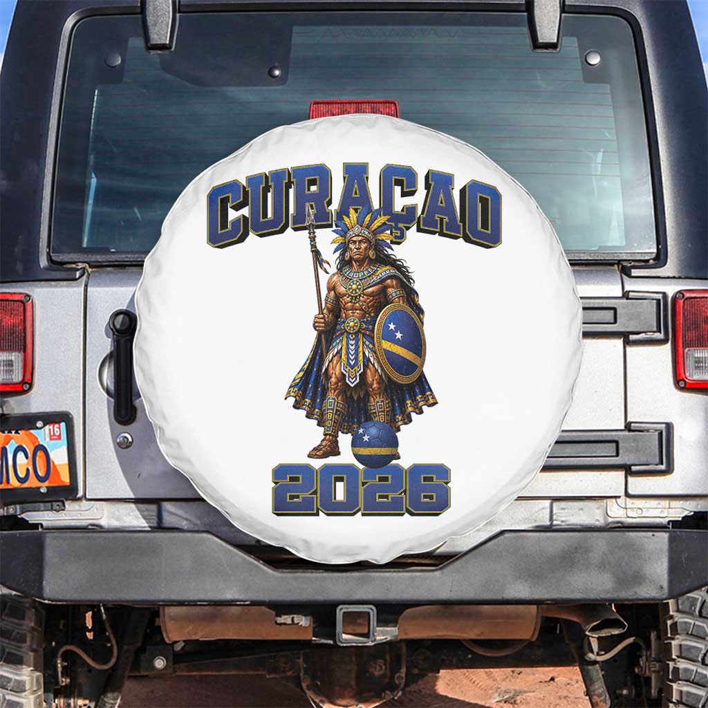 Curacao Warrior Football Fan Spare Tire Cover Proud Island Game Day Gift TS12 No hole White Print Your Wear