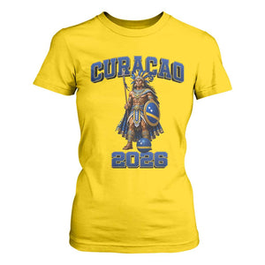 Curacao Warrior Football Fan T Shirt For Women Proud Island Game Day Gift