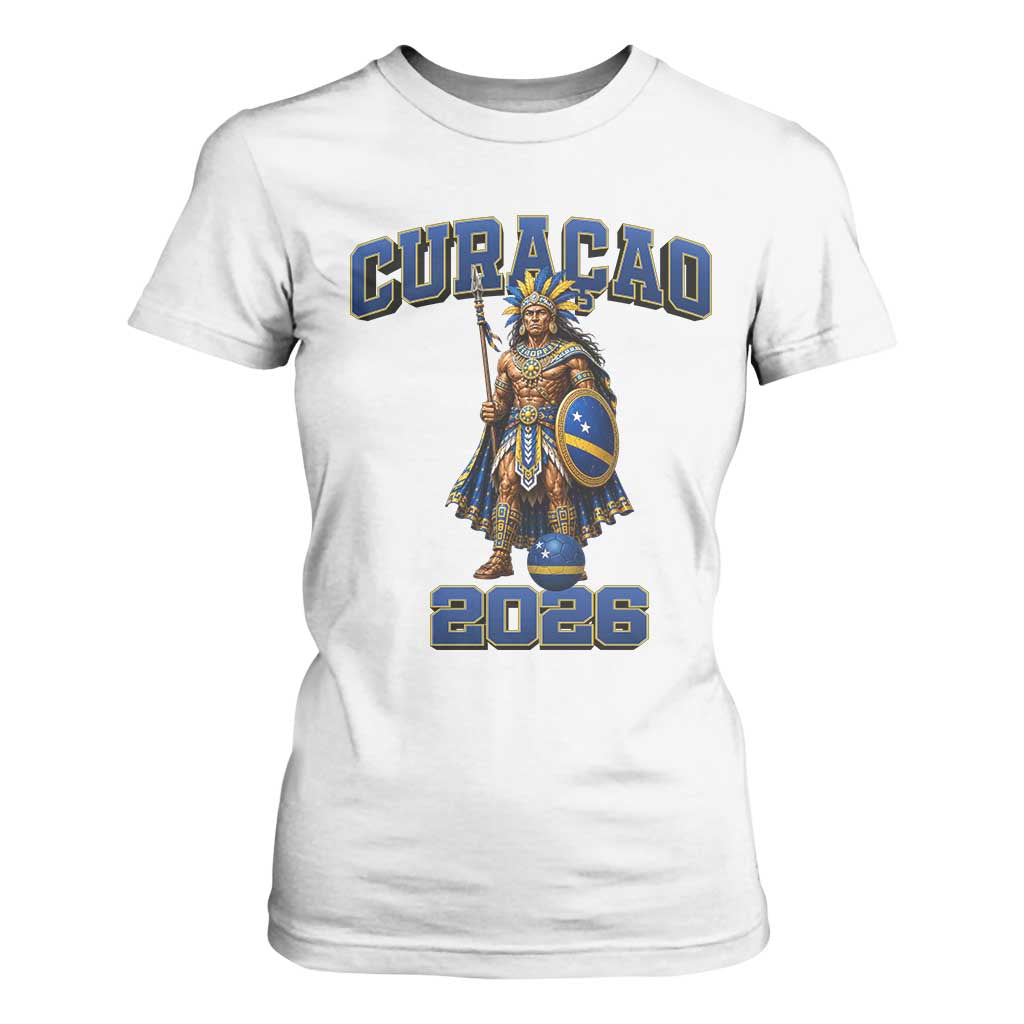 Curacao Warrior Football Fan T Shirt For Women Proud Island Game Day Gift