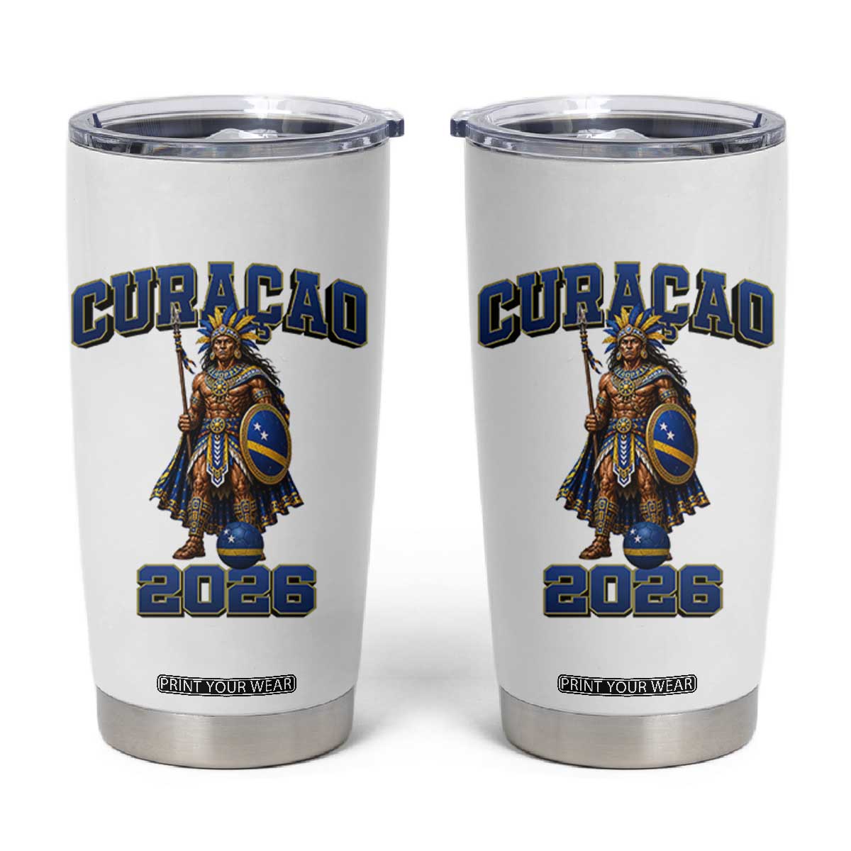 Curacao Warrior Football Fan Tumbler Cup Proud Island Game Day Gift