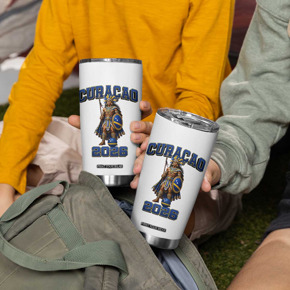 Curacao Warrior Football Fan Tumbler Cup Proud Island Game Day Gift