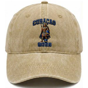 Curacao Warrior Football Fan Washed Cotton Baseball Cap Proud Island Game Day Gift