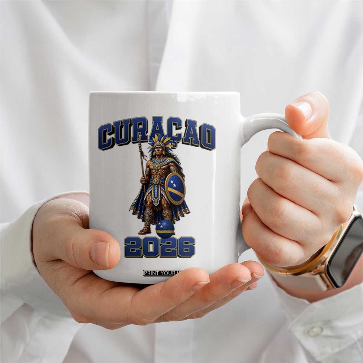 Curacao Warrior Football Fan Coffee Mug Proud Island Game Day Gift