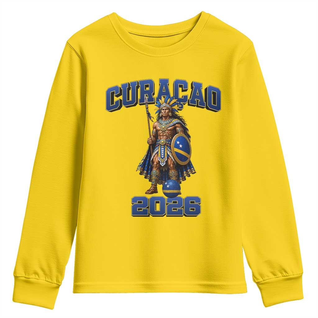Curacao Warrior Football Fan Youth Sweatshirt Proud Island Game Day Gift