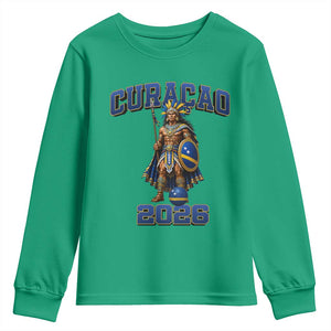 Curacao Warrior Football Fan Youth Sweatshirt Proud Island Game Day Gift
