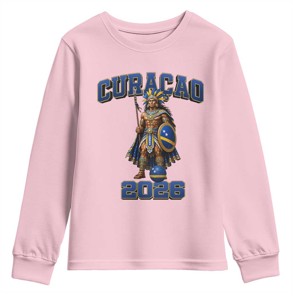 Curacao Warrior Football Fan Youth Sweatshirt Proud Island Game Day Gift