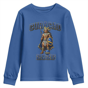 Curacao Warrior Football Fan Youth Sweatshirt Proud Island Game Day Gift