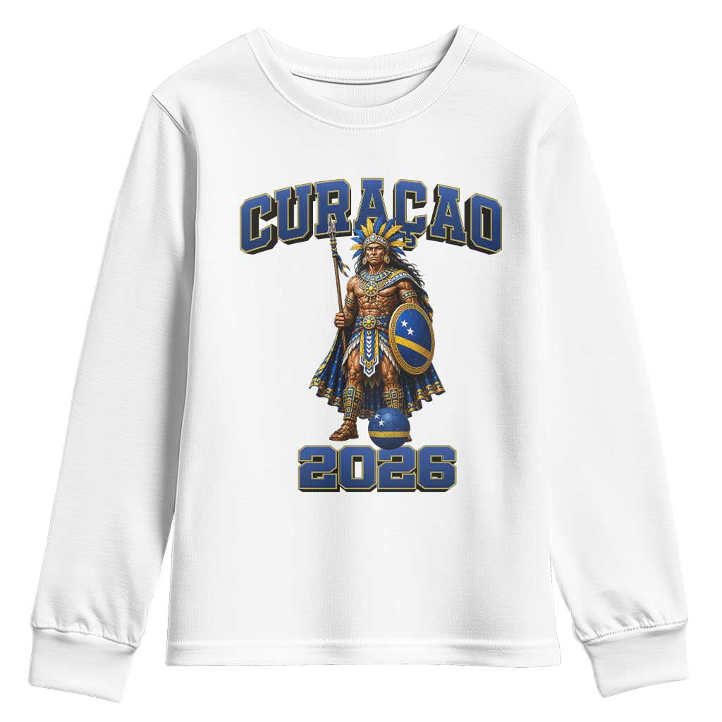 Curacao Warrior Football Fan Youth Sweatshirt Proud Island Game Day Gift TS12 White Print Your Wear