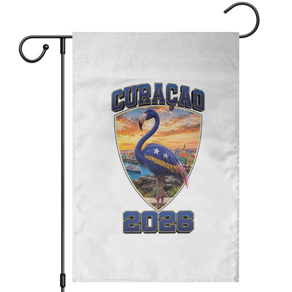 Funny Curacao Flamingo Soccer Lover Garden Flag Caribbean Island Gift TS12 White Print Your Wear