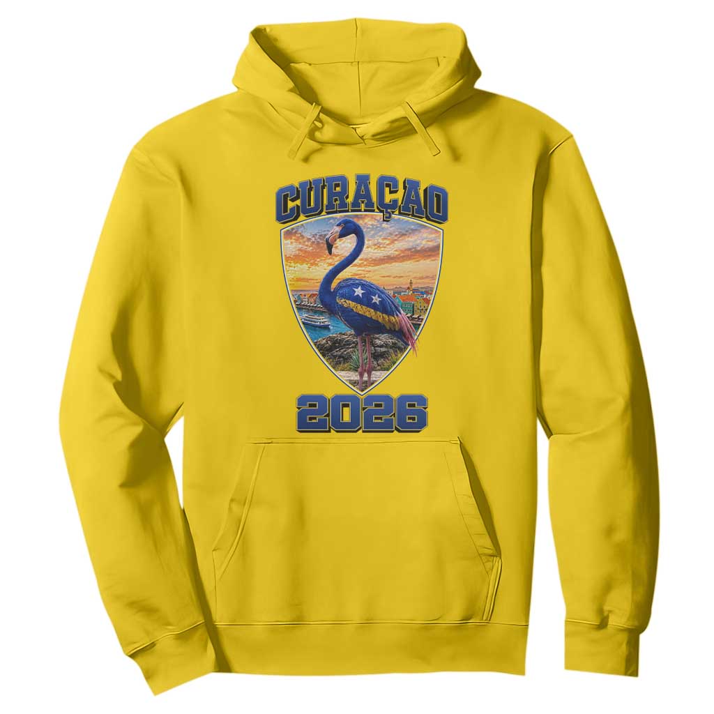 Funny Curacao Flamingo Soccer Lover Hoodie Caribbean Island Gift