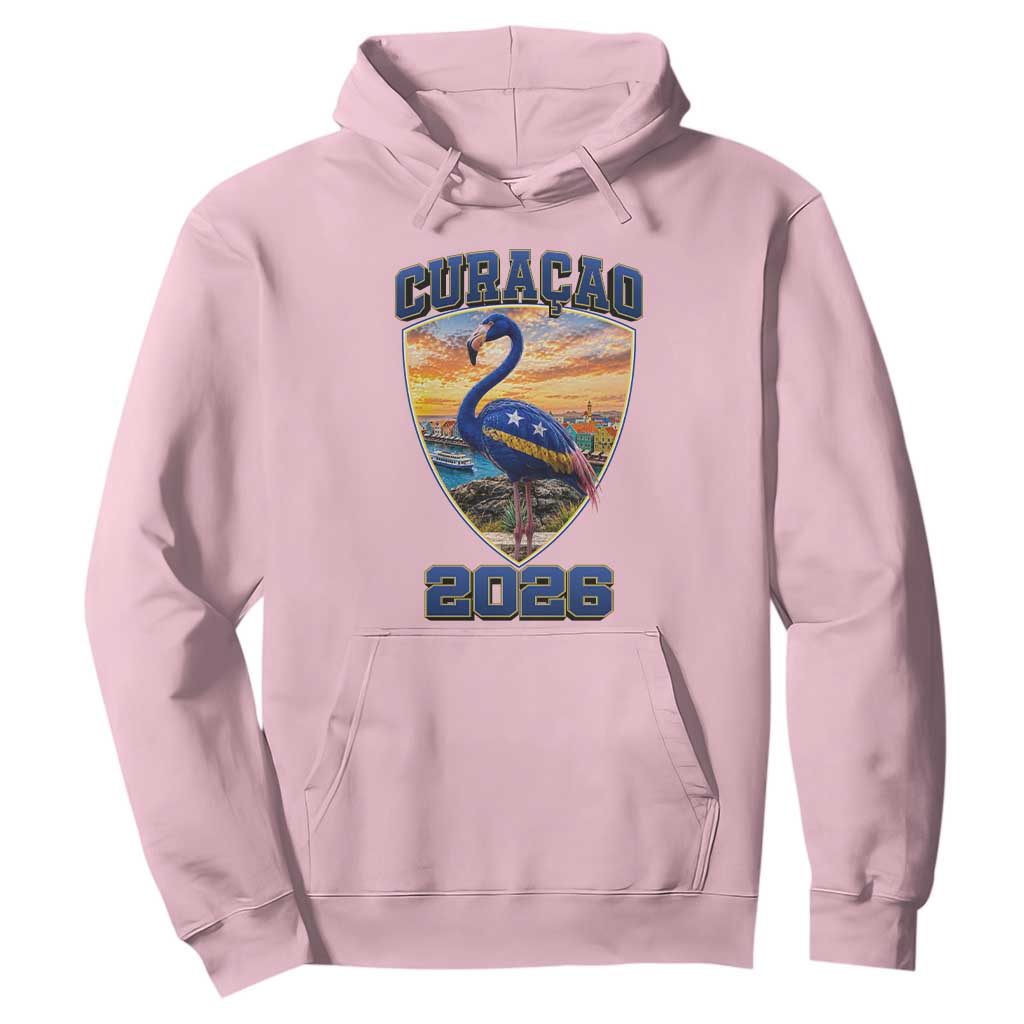 Funny Curacao Flamingo Soccer Lover Hoodie Caribbean Island Gift