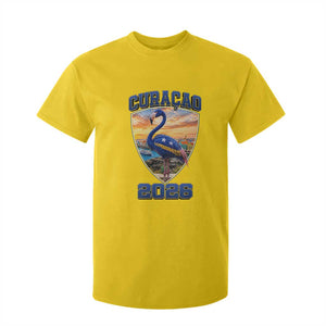 Funny Curacao Flamingo Soccer Lover T Shirt For Kid Caribbean Island Gift