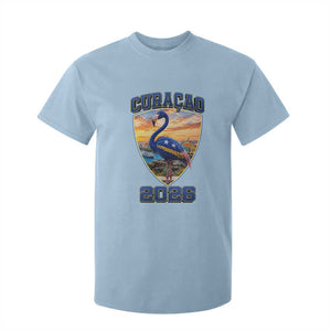 Funny Curacao Flamingo Soccer Lover T Shirt For Kid Caribbean Island Gift
