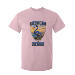 Funny Curacao Flamingo Soccer Lover T Shirt For Kid Caribbean Island Gift