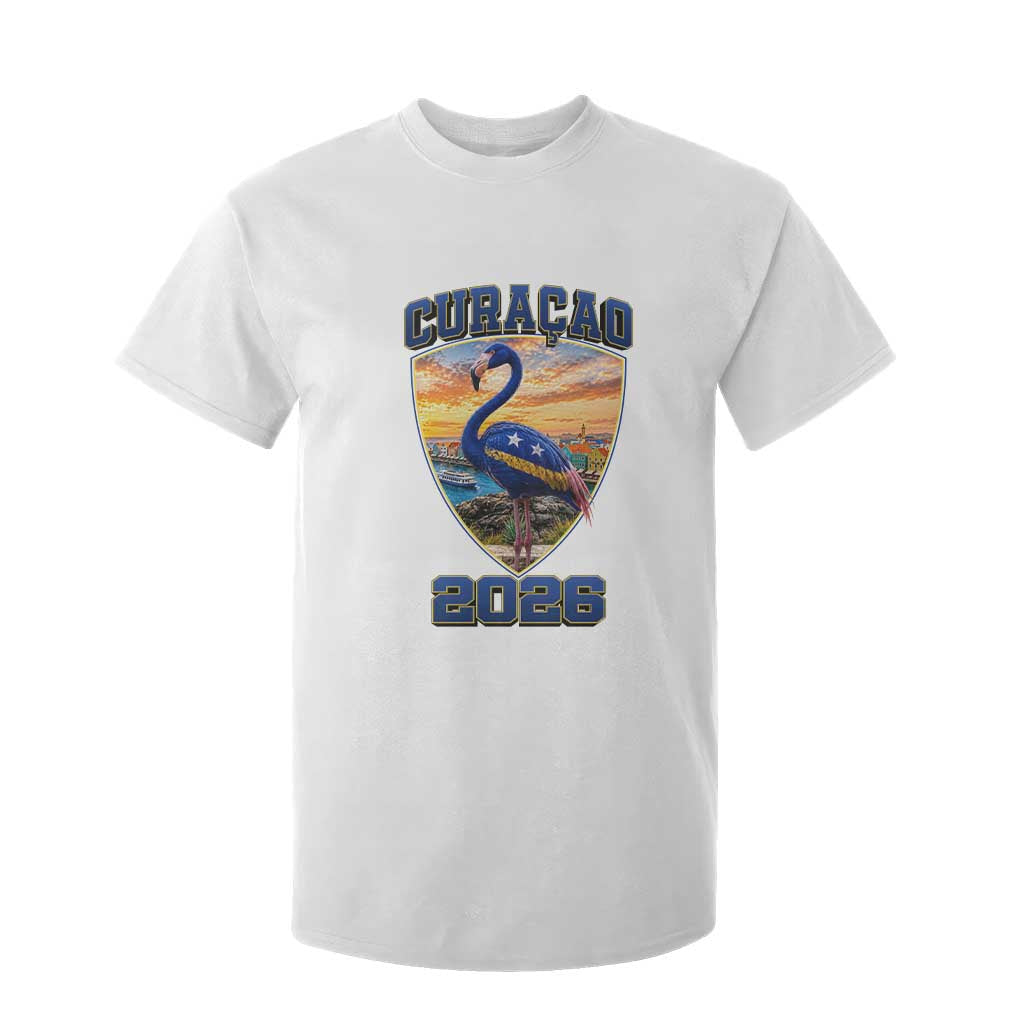 Funny Curacao Flamingo Soccer Lover T Shirt For Kid Caribbean Island Gift TS12 White Print Your Wear