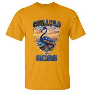 Funny Curacao Flamingo Soccer Lover T Shirt Caribbean Island Gift